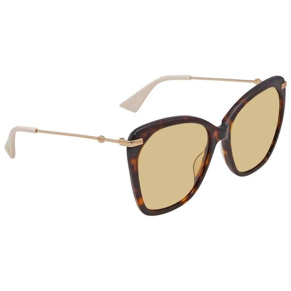 New Gucci Havana and Gold Butterfly Women\'s Sunglasses main image 4